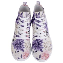 Flowers Pattern Floral Men s Lightweight High Top Sneakers by Grandong