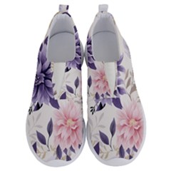 Flowers Pattern Floral No Lace Lightweight Shoes by Grandong