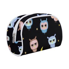 Cute-owl-doodles-with-moon-star-seamless-pattern Make Up Case (small) by pakminggu