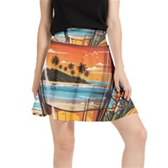 Beach Summer Drink Waistband Skirt by uniart180623