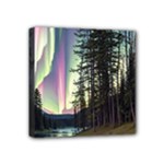 Northern Lights Aurora Borealis Mini Canvas 4  x 4  (Stretched)