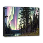 Northern Lights Aurora Borealis Deluxe Canvas 20  x 16  (Stretched)