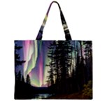 Northern Lights Aurora Borealis Zipper Mini Tote Bag