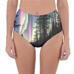 Northern Lights Aurora Borealis Reversible High-Waist Bikini Bottoms