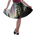 Northern Lights Aurora Borealis A-line Skater Skirt