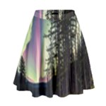 Northern Lights Aurora Borealis High Waist Skirt