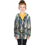 Northern Lights Aurora Borealis Kids  Double Breasted Button Coat