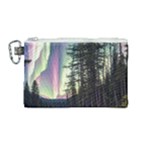 Northern Lights Aurora Borealis Canvas Cosmetic Bag (Medium)