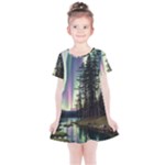 Northern Lights Aurora Borealis Kids  Simple Cotton Dress