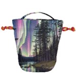 Northern Lights Aurora Borealis Drawstring Bucket Bag