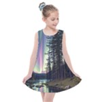 Northern Lights Aurora Borealis Kids  Summer Dress