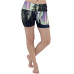 Northern Lights Aurora Borealis Lightweight Velour Yoga Shorts
