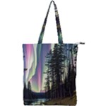 Northern Lights Aurora Borealis Double Zip Up Tote Bag