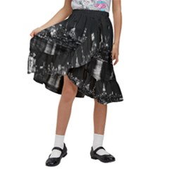 New York Skyline Kids  Ruffle Flared Wrap Midi Skirt by Bedest