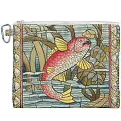 Fish Underwater Cubism Mosaic Canvas Cosmetic Bag (xxxl) by Bedest