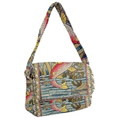 Fish Underwater Cubism Mosaic Courier Bag by Bedest