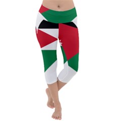 Heart-love-affection-jordan Lightweight Velour Capri Yoga Leggings by Bedest