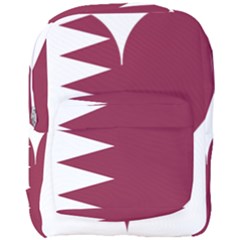 Heart-love-flag-qatar Full Print Backpack by Bedest