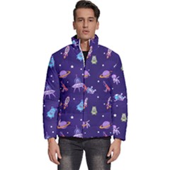 Space Seamless Pattern Men s Puffer Bubble Jacket Coat by pakminggu