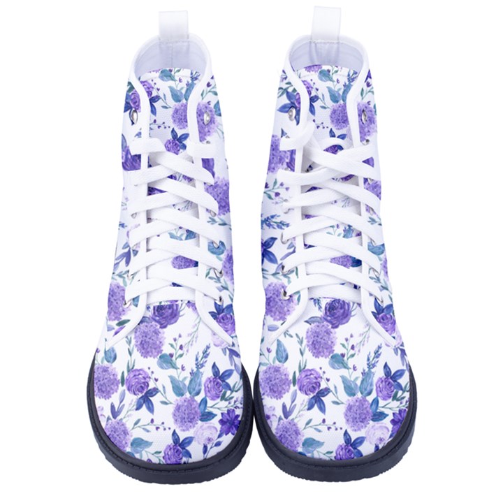 Violet-01 Women s High-Top Canvas Sneakers