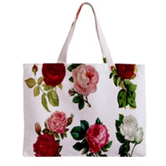 Roses-white Zipper Mini Tote Bag by nateshop