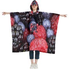 Berries-01 Women s Hooded Rain Ponchos by nateshop