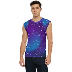 Realistic Night Sky With Constellations Men s Raglan Cap Sleeve T-shirt by Cowasu