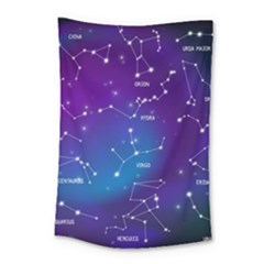 Realistic Night Sky With Constellations Small Tapestry by Cowasu