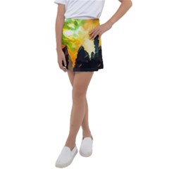 Forest-trees-nature-wood-green Kids  Tennis Skirt by Bedest