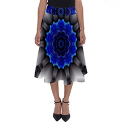 Kaleidoscope-abstract-round Perfect Length Midi Skirt by Bedest