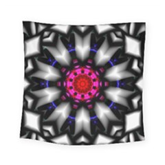 Kaleidoscope-round-metal Square Tapestry (small) by Bedest