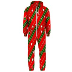 Christmas-paper-star-texture     - Hooded Jumpsuit (men) by Bedest