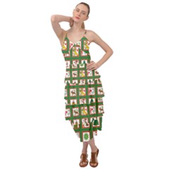 Christmas-paper-christmas-pattern Layered Bottom Dress by Bedest