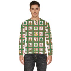 Christmas-paper-christmas-pattern Men s Fleece Sweatshirt by Bedest