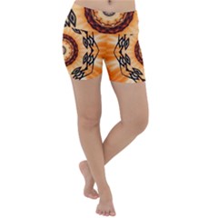 Abstract-kaleidoscope-colorful Lightweight Velour Yoga Shorts by Bedest