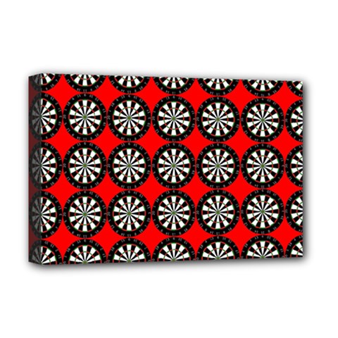 Darts-dart-board-board-target-game Deluxe Canvas 18  X 12  (stretched) by Bedest
