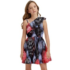 Berries-01 Kids  One Shoulder Party Dress by nateshop