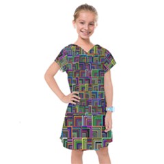 Wallpaper-background-colorful Kids  Drop Waist Dress by Bedest
