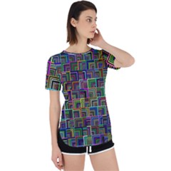 Wallpaper-background-colorful Perpetual Short Sleeve T-shirt by Bedest