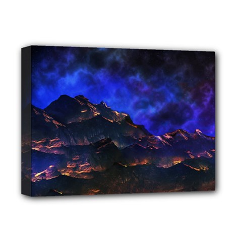 Landscape-sci-fi-alien-world Deluxe Canvas 16  X 12  (stretched)  by Bedest
