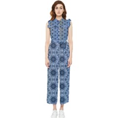 Pattern-patterns-seamless-design Women s Frill Top Chiffon Jumpsuit by Bedest