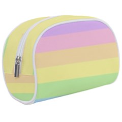 Cute Pastel Rainbow Striped Pattern Make Up Case (medium) by pakminggu