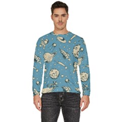 Space Objects Nursery Pattern Men s Fleece Sweatshirt