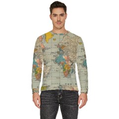 Vintage World Map Men s Fleece Sweatshirt by Cowasu