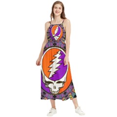 Gratefuldead Grateful Dead Pattern Boho Sleeveless Summer Dress by Cowasu