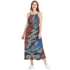 Grateful Dead Logo Boho Sleeveless Summer Dress by Cowasu