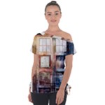 Tardis Doctor Who Transparent Off Shoulder Tie-Up T-Shirt