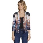 Tardis Doctor Who Transparent Women s Casual 3/4 Sleeve Spring Jacket