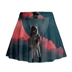 Astronaut-moon-space-nasa-planet Mini Flare Skirt by Cowasu