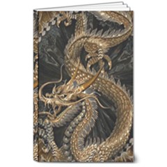 Fantasy Dragon Pentagram 8  X 10  Softcover Notebook by Cowasu